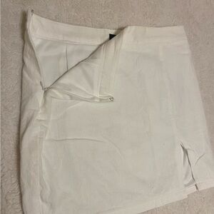 White mid length skirt